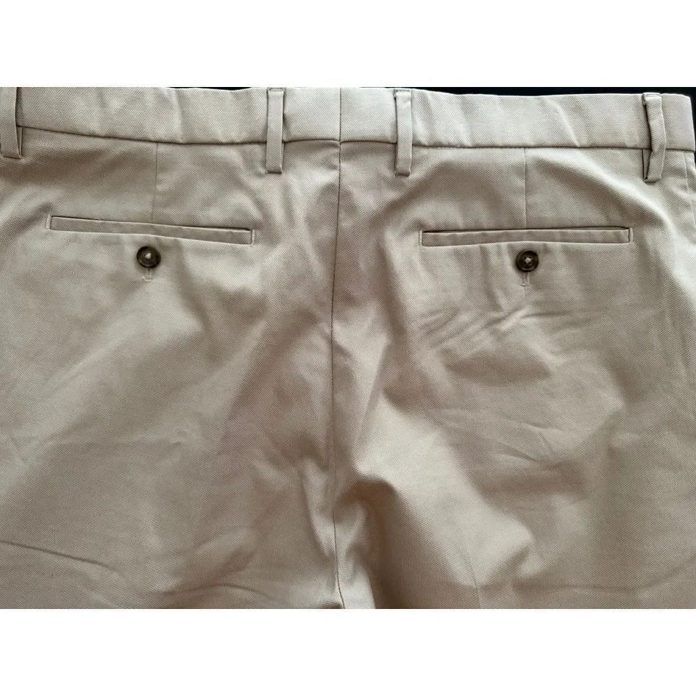 Banana Republic Chino Pant Men 36x31* Slim Traveler Caribbean Sand Khaki Trouser